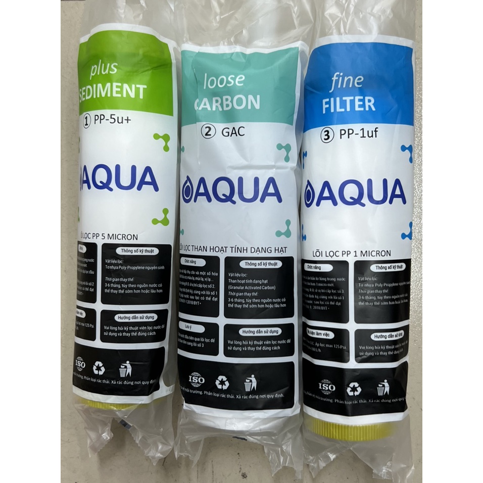 BỘ 3 LỖI LỌC CAO CẤP AQUA ( MUA 3 TẶNG 1 )