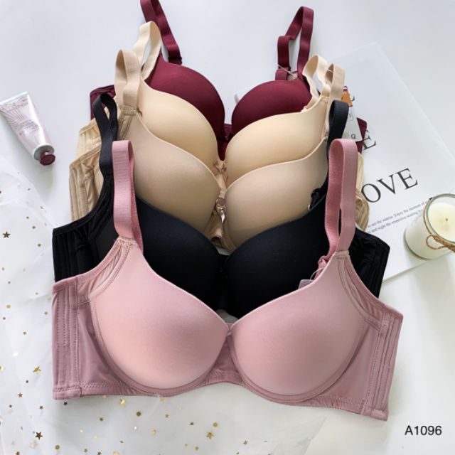 Áo ngực Lovely mút dày nâng ngực bản lưng to 3 móc quả áo tròn chuyên mặc áo dài đồ ôm