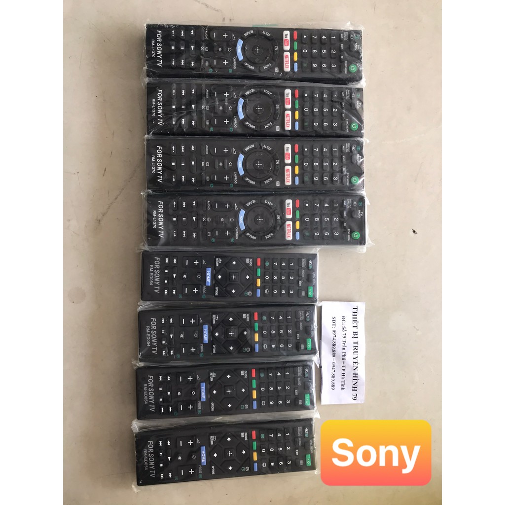 ĐIều khiển TIVI SONY (TO: RM-L1370 và NHỎ: RM-ED054)