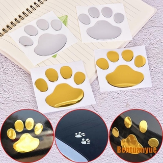 Set 2 nhãn dán trang trí xe ô tô hình bàn chân thú cưng 6cm