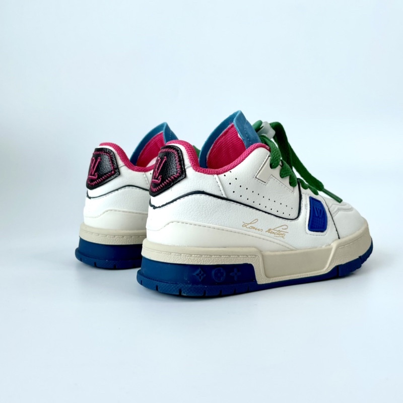 GIÀY THỂ THAO CHO BÉ , GIÀY SNEAKER BÉ TRAI VÀ BÉ GÁI DÂY XANH VÀ DÂY CAM ( LV22192)