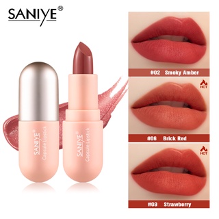 Son nhung SANIYE K1139 nhỏ nhắn với 6 màu tùy chọn quyến rũ cho nữ 10g