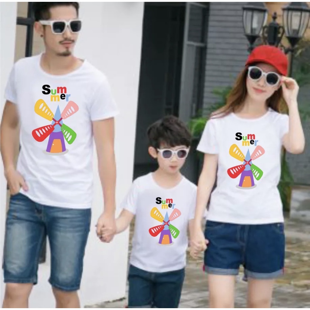Áo Phông gia Đình, Áo Đồng Phục Gia Đình In Hình Dễ Thương Vải Mát