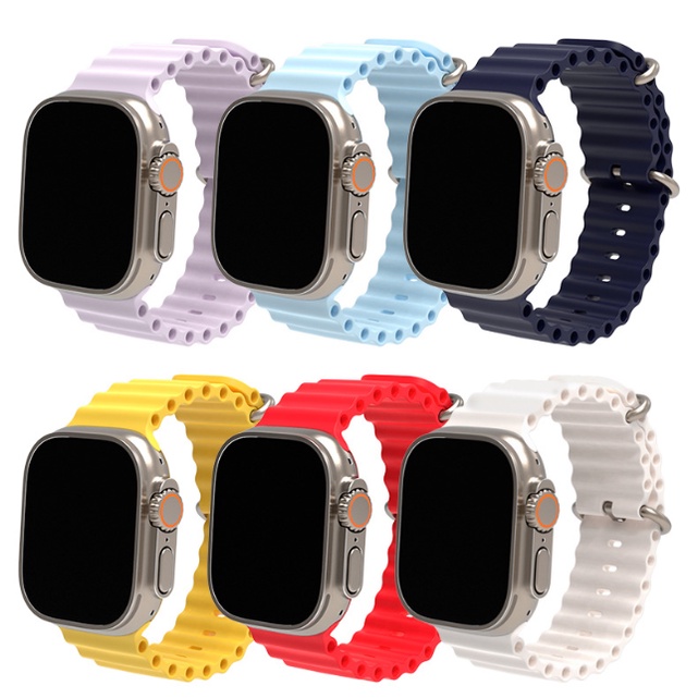 Dây đeo đồng hồ thông minh watch 8 ultra chất liệu silicone 42mm 38mm 40mm 44mm