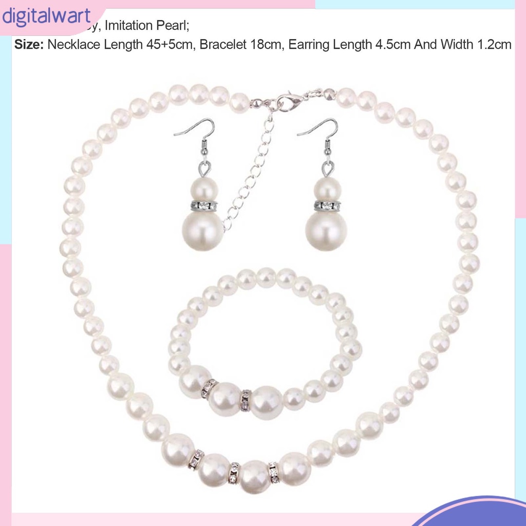 Set Trang Sức Đính Ngọc Trai Nhân Tạo Sang Trọng Cá Tính Dành Cho Nữ