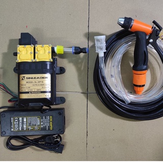 Bộ máy rửa xe mini 12v - bơm đôi