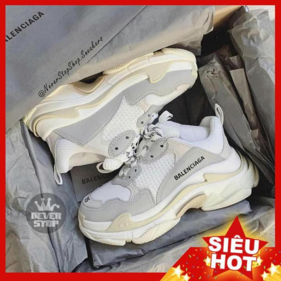 𝐒𝐀𝐋𝐄🌺𝐓Ế𝐓 [Giày Tết] Giày BALENCIAGA TRIPLE S TRẮNG nam nữ thời trang hàng chi tiết bản chuẩn đẹp, giá tốt [TẶNG VỚ]