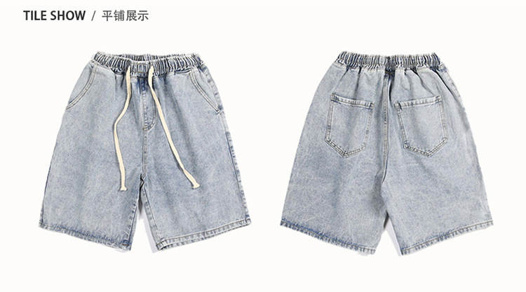DUNEA Quần Short Jeans Lưng Thun Thời Trang Cho Nam