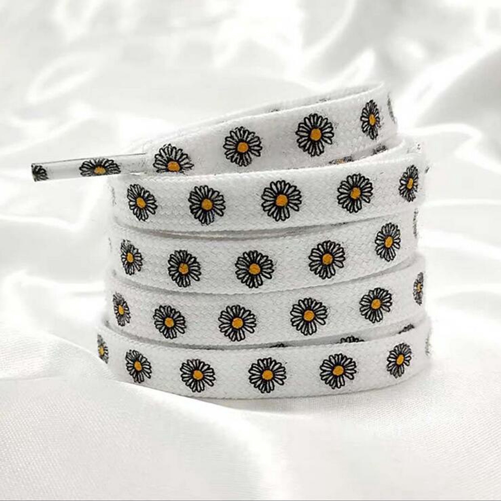 Cặp Dây Giày Thể Thao In Hình Hoa Cúc Nhiều Màu Sắc Dành Cho Mùa Hè