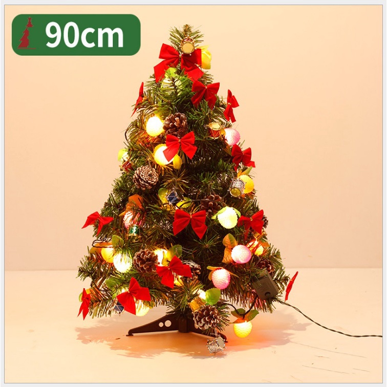 Combo Cây Thông Noel + Tặng Kèm Phụ Kiện Trang Trí Giáng Sinh, Dùng Để Bàn, Kệ Tivi, Bàn Trang Điểm