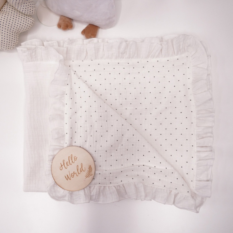 Chăn Quấn Bé Sơ Sinh Bằng Cotton Hai Mặt In Họa Tiết Dễ Thương