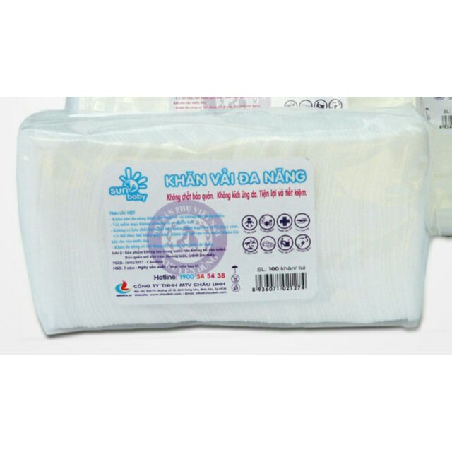 Khăn vải đa năng Sunbaby 100 tờ