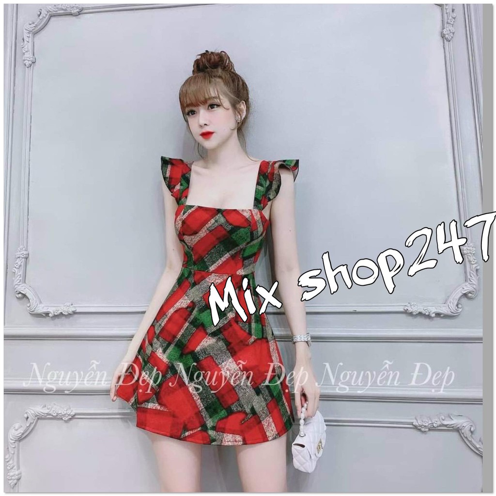 ĐẦM CỔ VUÔNG NỮ DỰ TIỆC CÁNH TIÊN CÓ MÚT NGỰC 2 MÀU ĐI CHƠI SỰ KIỆN CÔNG SỞ ĐÁM TIỆC | BigBuy360 - bigbuy360.vn