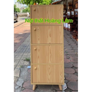 Tủ nhỏ 4 cánh chân gỗ mẫu đẹp