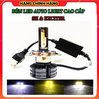 🌴đèn pha led t6 siêu sáng - 3 màu sáng gắn oto- xe máy🌴