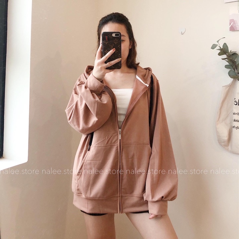 Áo Khoác Hoodie Nỉ Da Cá Ulzzang Form Rộng ( ẢNH THẬT 100%)