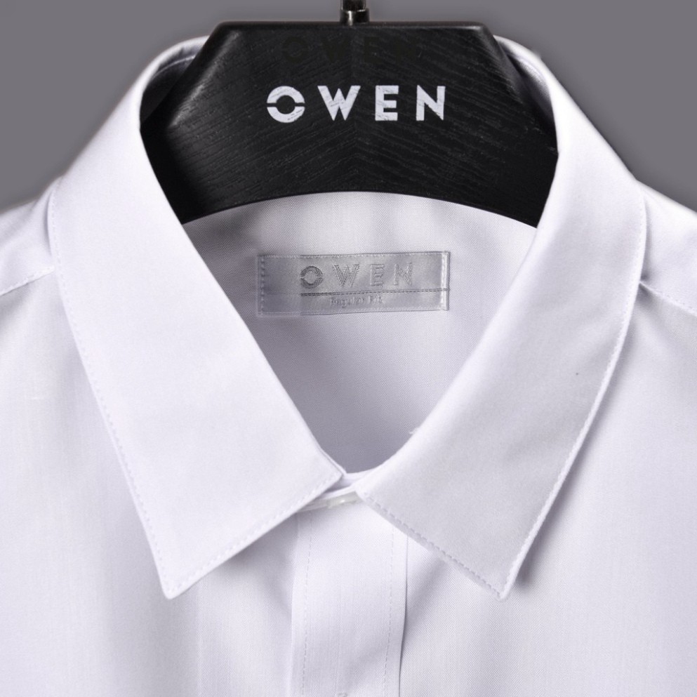 OWEN - Áo sơ mi trắng ngắn tay Owen Regular fit - Áo sơ mi trắng chất polyspun [Cam kết chính hãng] | BigBuy360 - bigbuy360.vn