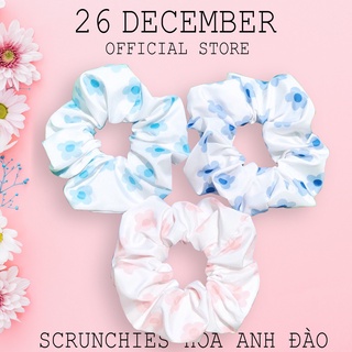Dây buộc tóc, cột tóc scrunchies hoa anh đào dễ thương | 26 DECEMBER