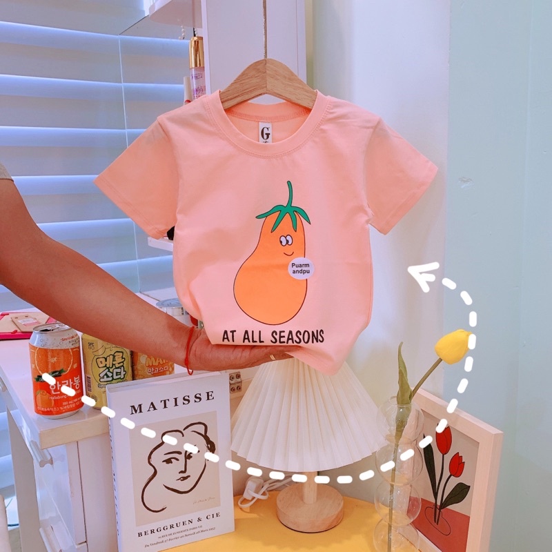 Áo thun bé gái thun cotton SG loại 1 form rộng siêu cute cho bé 09-28kg