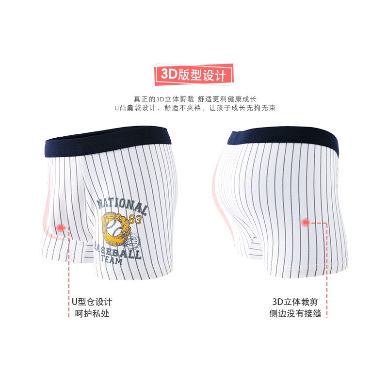 Quần Lót Boxer 3 Màu Thời Trang Cho Bé Trai