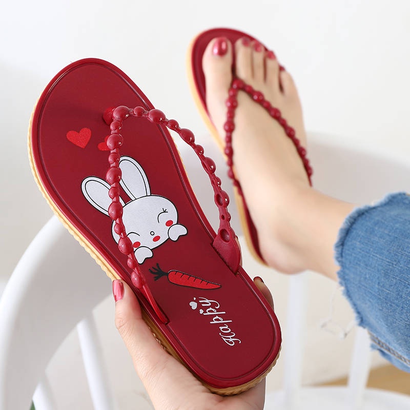 Dép tông nữ Dép Xỏ Ngón Đế Dày Bằng Cao Su Mềm Chống Trượt Thời Trang Mùa Hè