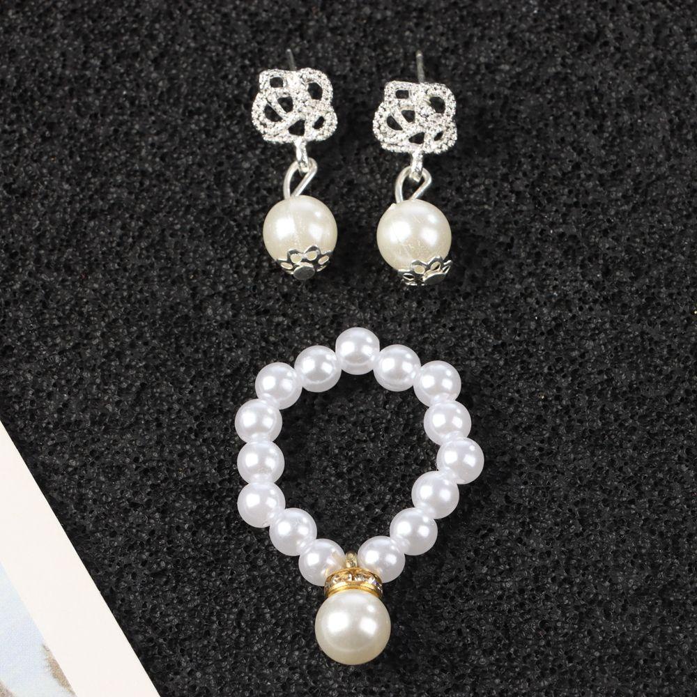 Bông Tai Diy Màu Trắng Thời Trang Cho Búp Bê