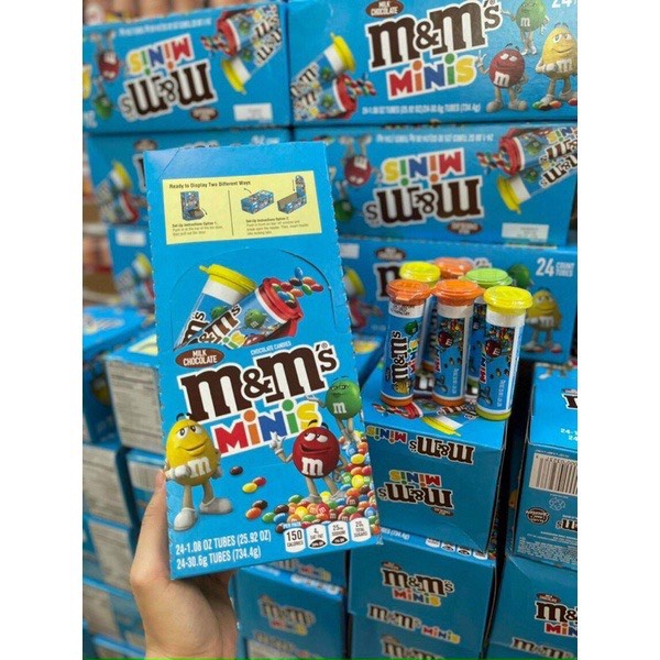 Sô cô la sữa ⚡ CỰC NGON ⚡ Kẹo Socola  M&M hũ mini 50,4g xuất xứ Mỹ, nhân chocolate bùi béo ngậy