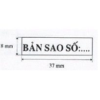 Con dấu &quot;BẢN SAO SỐ ...&quot; (Chuẩn thông tư 24 Bộ Công An)