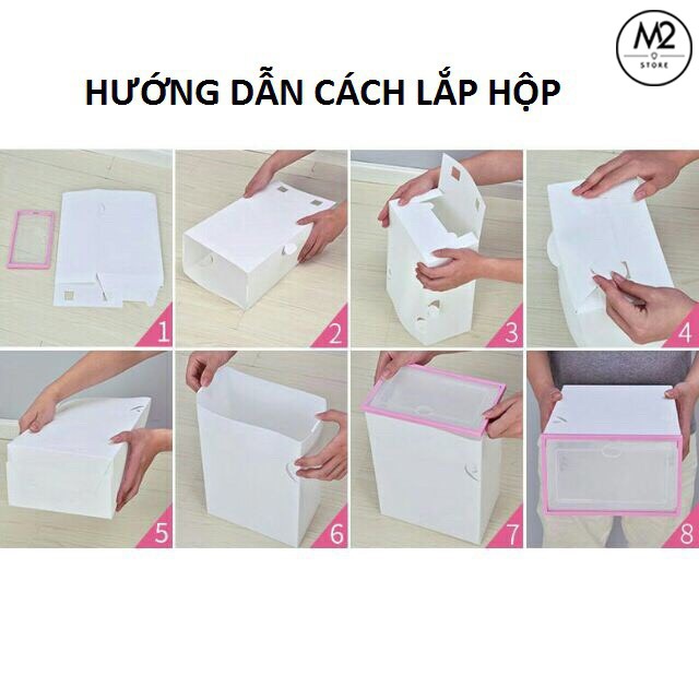 Hộp Đựng Giày Dép Nắp Nhựa Cứng Trong Suốt, Size lớn Chịu Lực 4kg HDG01 | BigBuy360 - bigbuy360.vn