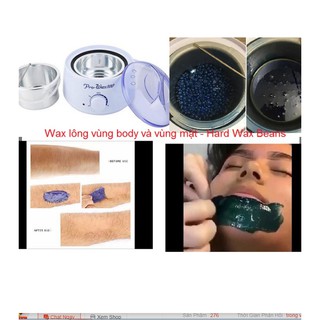 nồi nấu sáp wax lông Pro-wax100 cao cấp combo ( sáp+ nồi+ mỡ trăn ) FREE thanh gỗ lấy sáp
