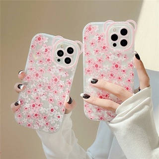 Ốp Điện Thoại Silicon Trong Suốt Họa Tiết Hoa Xinh Xắn Cho IPhone 13 12 11 Pro Max XS Max XR X 6 7 8 Plus