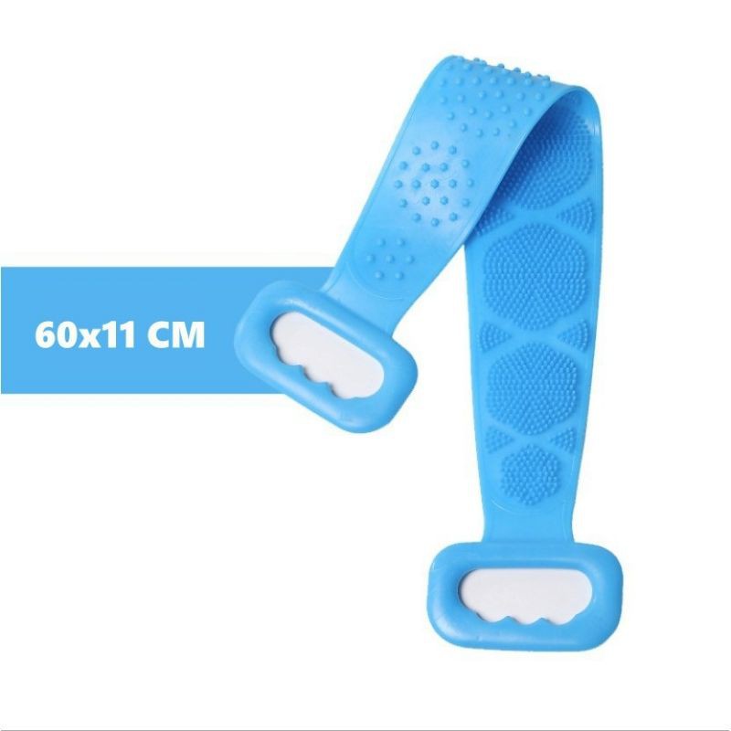 Dây chà lưng mát xa 2 mặt gai silicone giúp làm sạch da, tẩy tế bào chết trên da