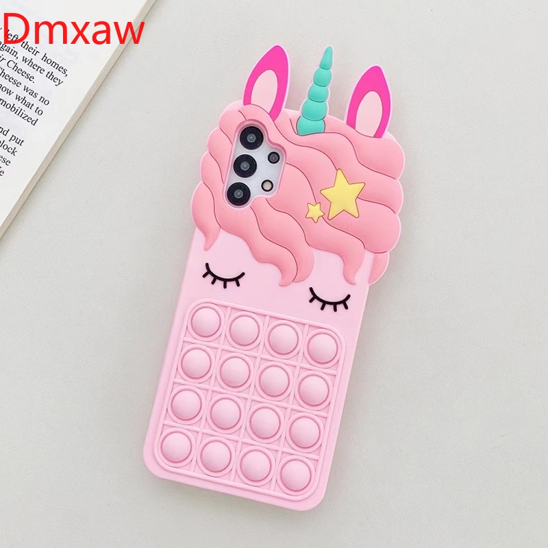 Ốp điện thoại mềm hình kỳ lân 3D cho Samsung Galaxy A32 5g S21 Ultra Plus A01 A71 A31 A51 4g A12 5g A21 A20 A30 A11 A10E