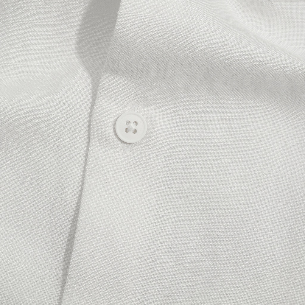 Áo sơ mi nam linen trơn đẹp 4MEN SM069 tay dài có túi form suông regular, vải linen cotton cao cấp thoáng mát | BigBuy360 - bigbuy360.vn