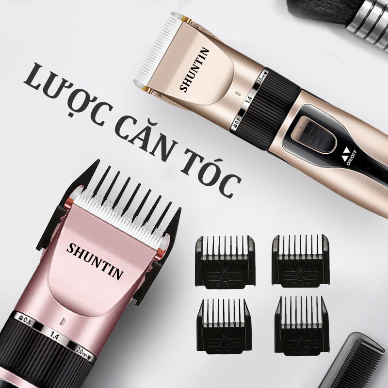 Tông đơ cắt cắt tăng đơ cắt tóc cho bé và gia đình chuyên nghiệp không dây sạc pin tiện dụng