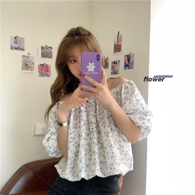 áo croptop Áo Voan Hoa Tay Ngắn Phồng Thời Trang Dành Cho Nữ JL-TX-164 2022