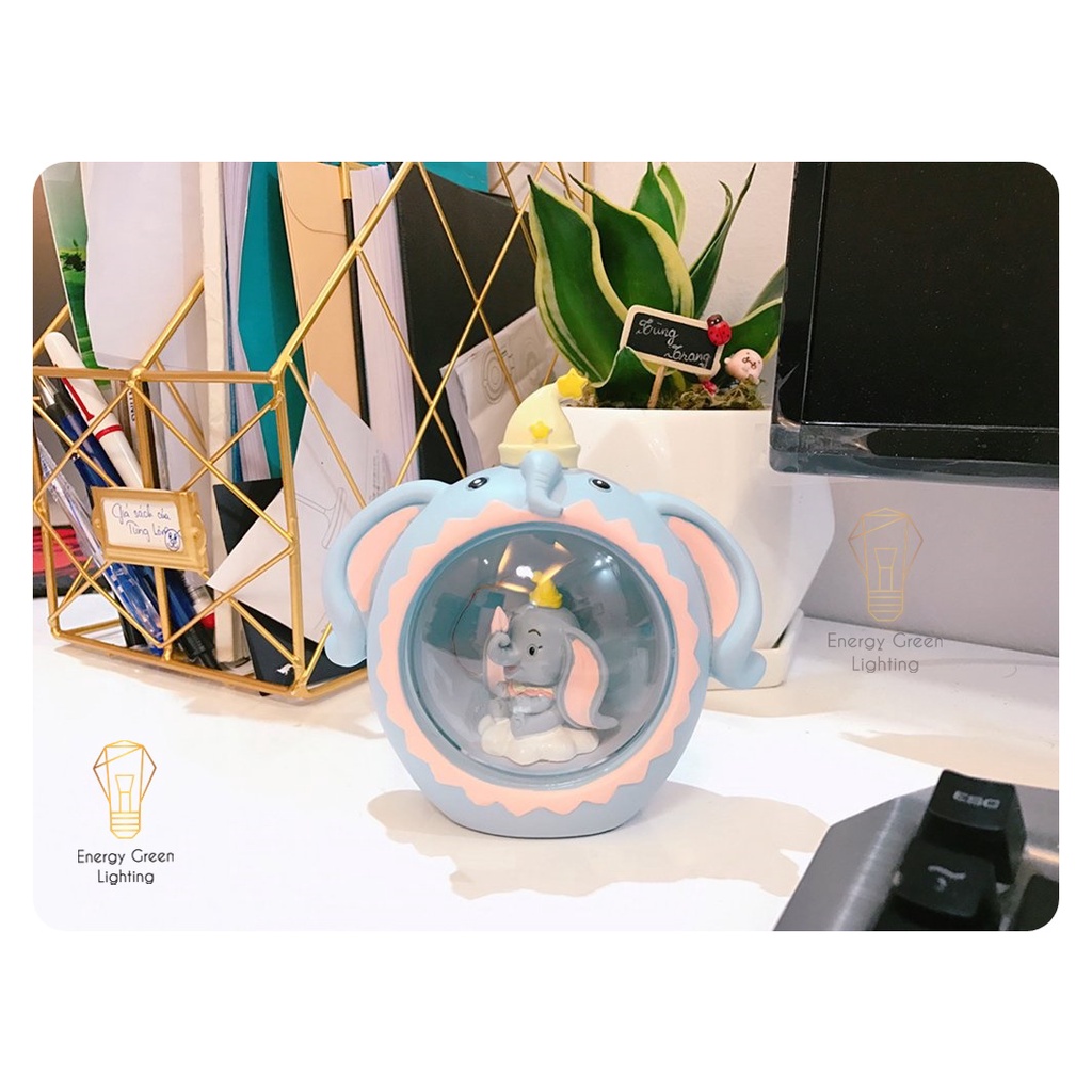 Đèn ngủ Energy Green Lighting trang trí hình chú voi dumbo dễ thương cho bé - deocor căn phòng vintage deocor siêu tiết