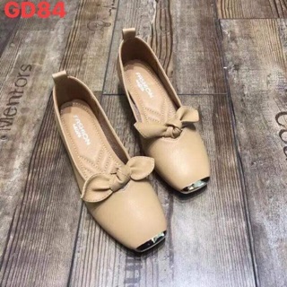 Giày bệt nữ mũi vuông đính nơ