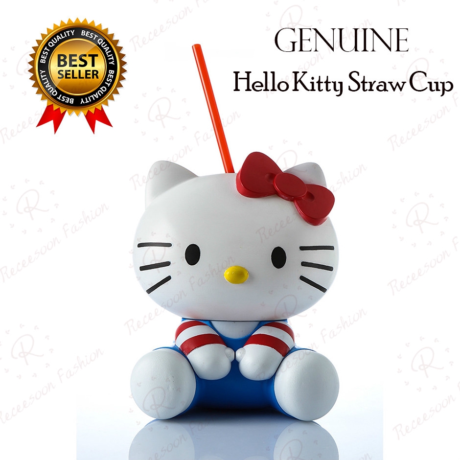 Bình nước Hello Kitty kèm ống hút