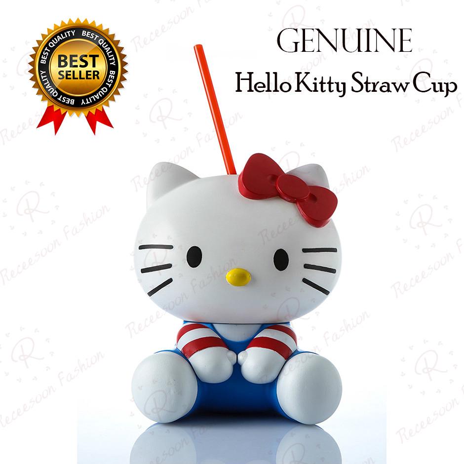 Bình nước Hello Kitty kèm ống hút