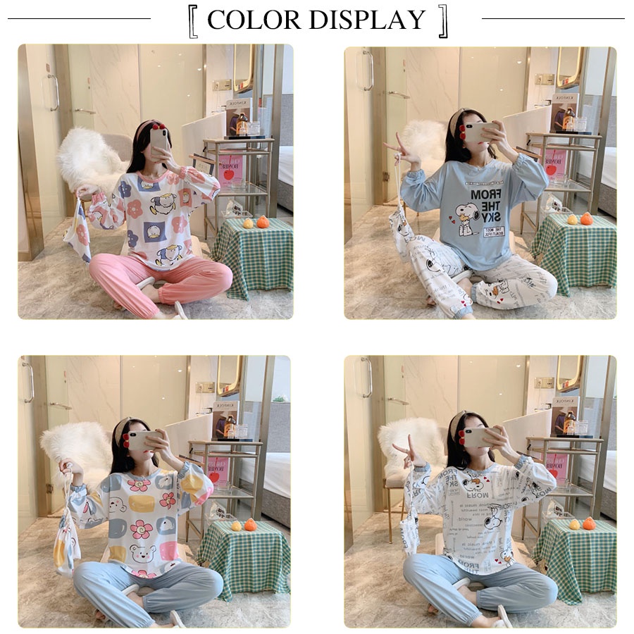 Bộ Ngủ Nữ Thu Đông Đồ Bộ Pijama Mặc Nhà Dài Tay Chất Cotton Thun Co Giãn LATOZIA TD05 | BigBuy360 - bigbuy360.vn