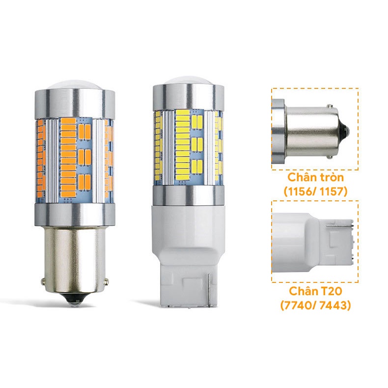 Đèn LED  hậu, phanh, xi nhan  chân 1156 T20 7740 chip 4014 T204014-105