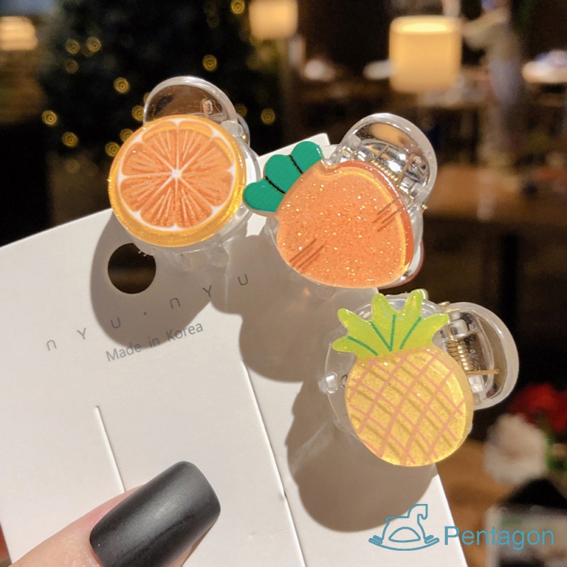 Kẹp Tóc Nhựa Họa Tiết Trái Cây Hoạt Hình Đáng Yêu Dành Cho Trẻ