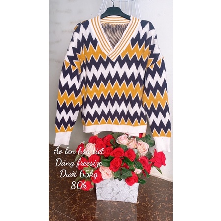 Áo len màu họa tiết
