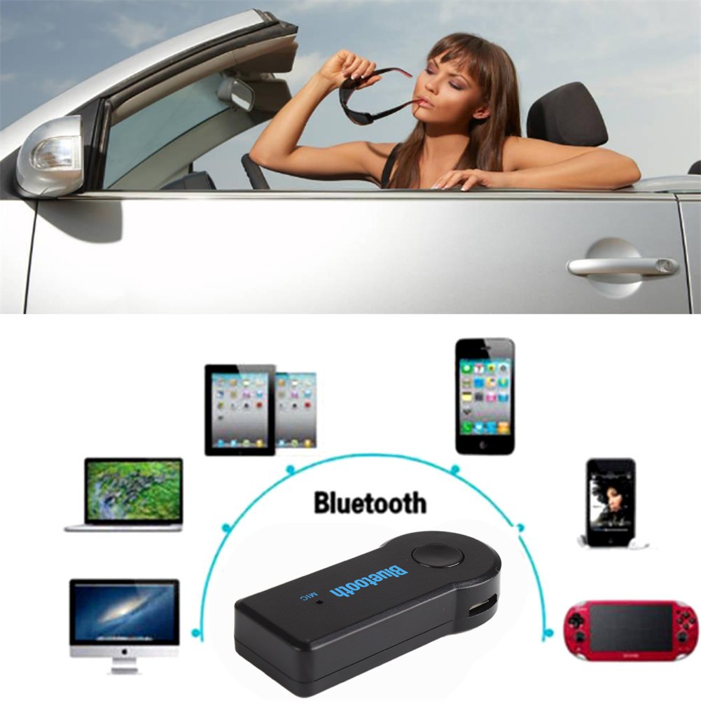 Usb bluetooth cho xe ô tô, bộ thu bluetooth không dây 3,5MM kết nối dàn âm thanh cho xe hơi amply, loa Car Bluetooth