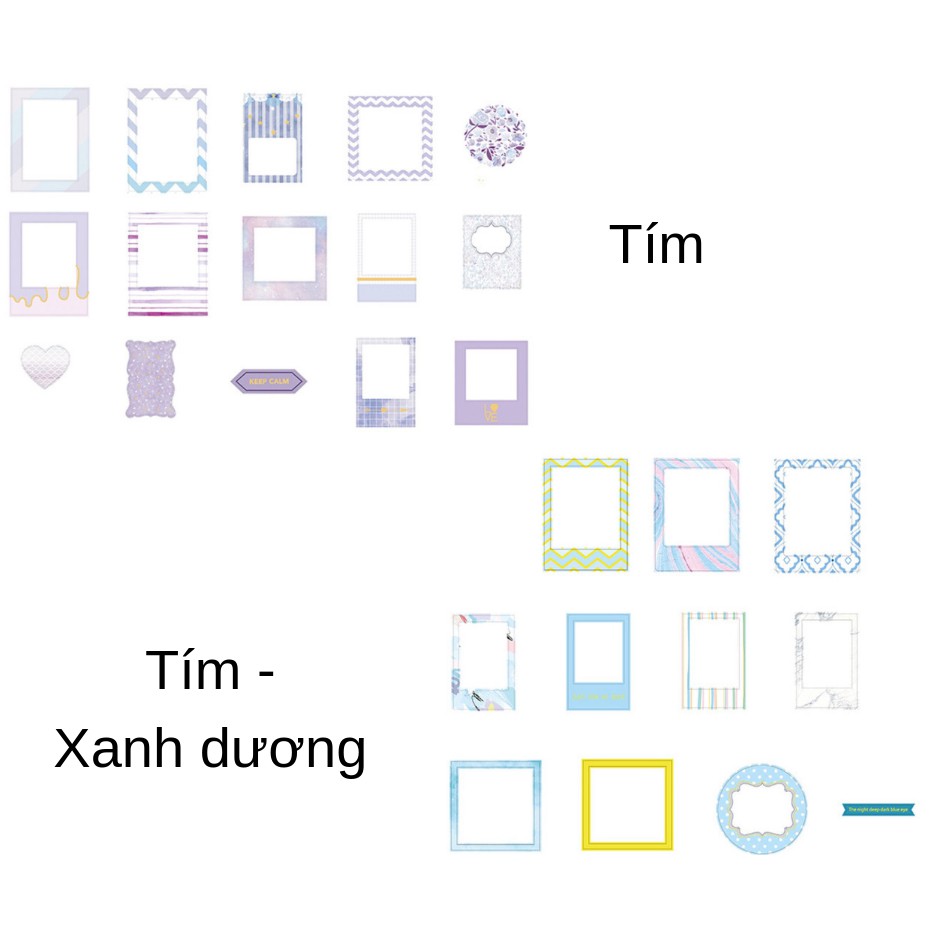 SET Die Cut Khung ảnh Scrapbook (8 tông) siêu xinh