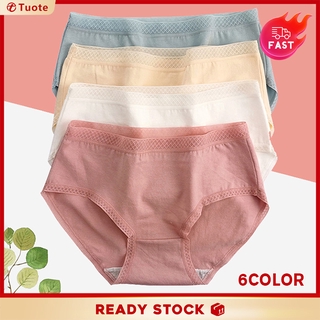 M~XL Women's Panties Lace Cotton Sexy Underpants Large Size Briefs Seamless Underwear