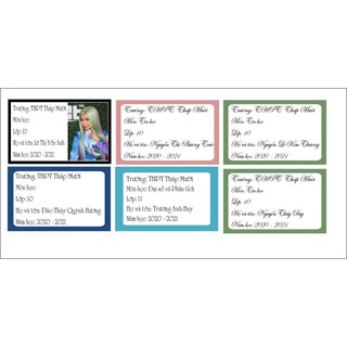 Nhãn vở in theo yêu cầu