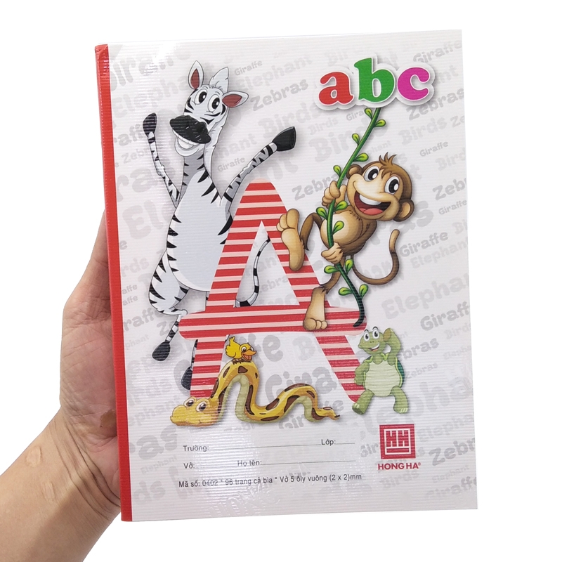 Vở Class ABC - 5 Ô Ly 96 Trang ĐL 100g/m2 - Hồng Hà 0402 - Hình Chữ A