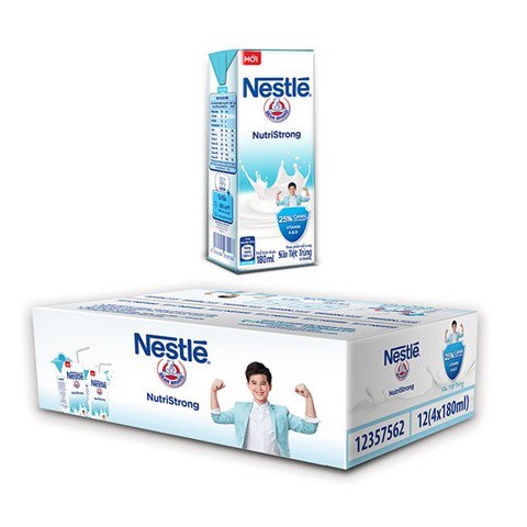 Thùng 48 hộp sữa nước Nestle 48x180m